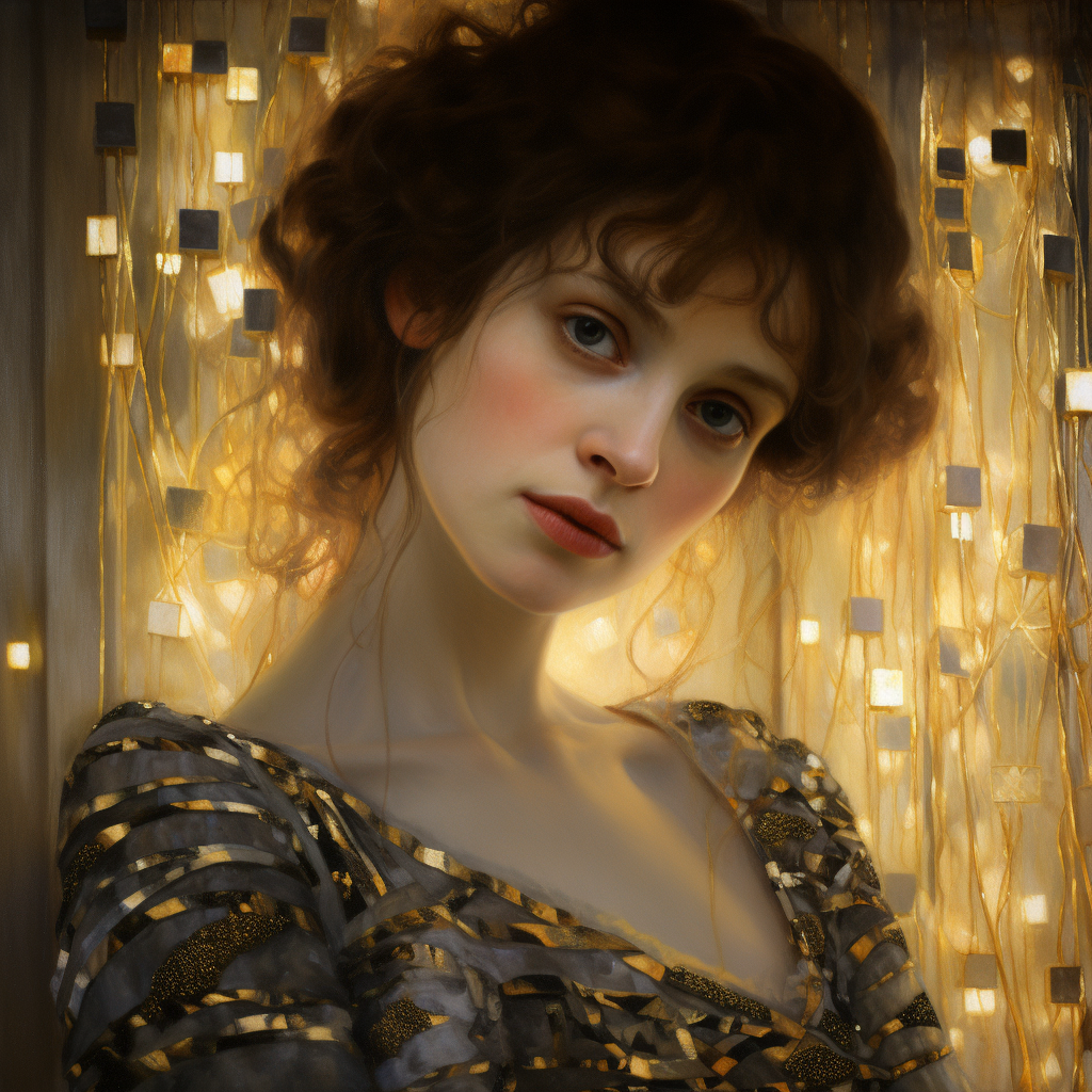 Portrait of a Woman with Lights and Shadows