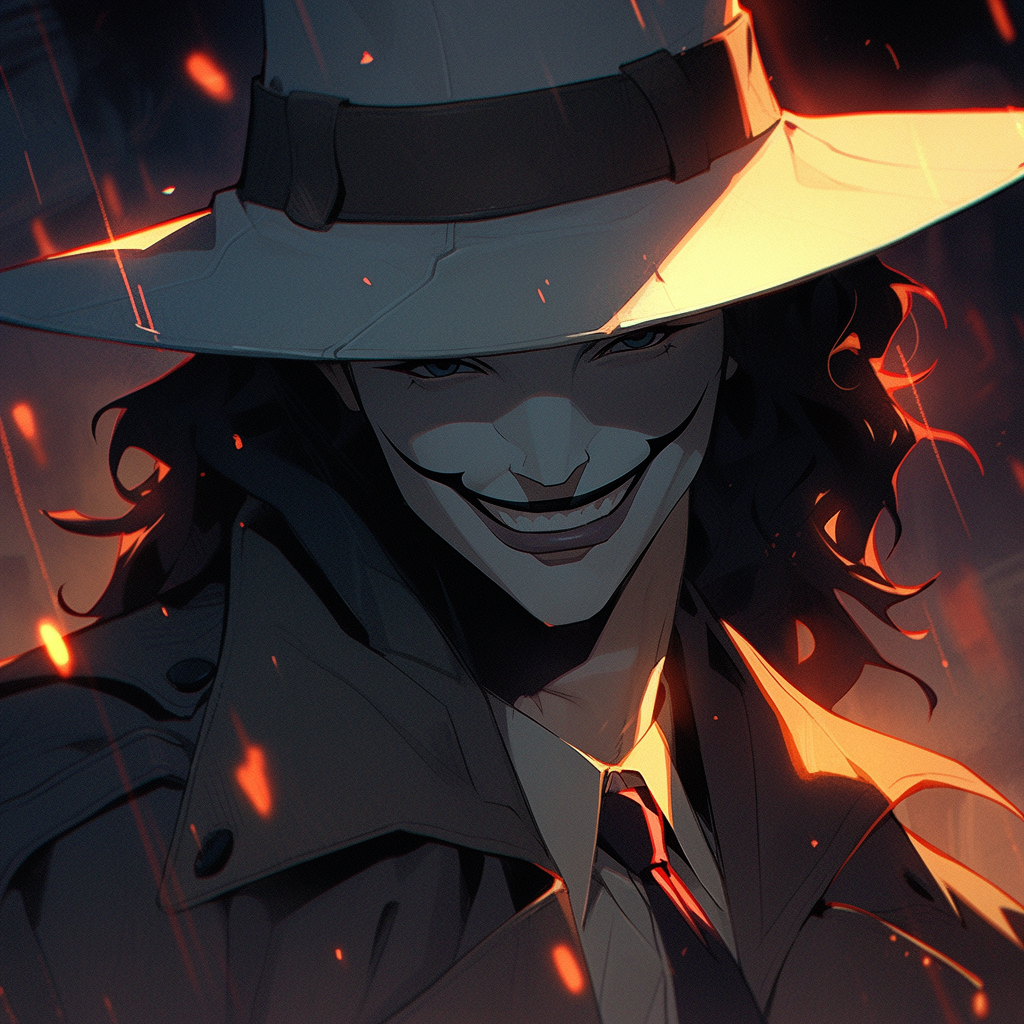 Guy Fawkes in Retro Anime Illustration