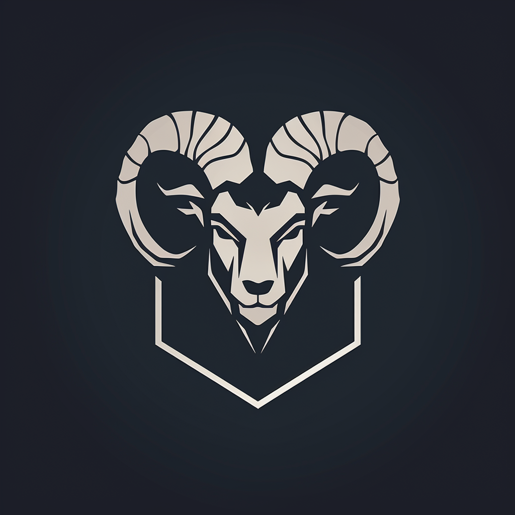 Simple glyph tattoo style animal logo for gym apparel