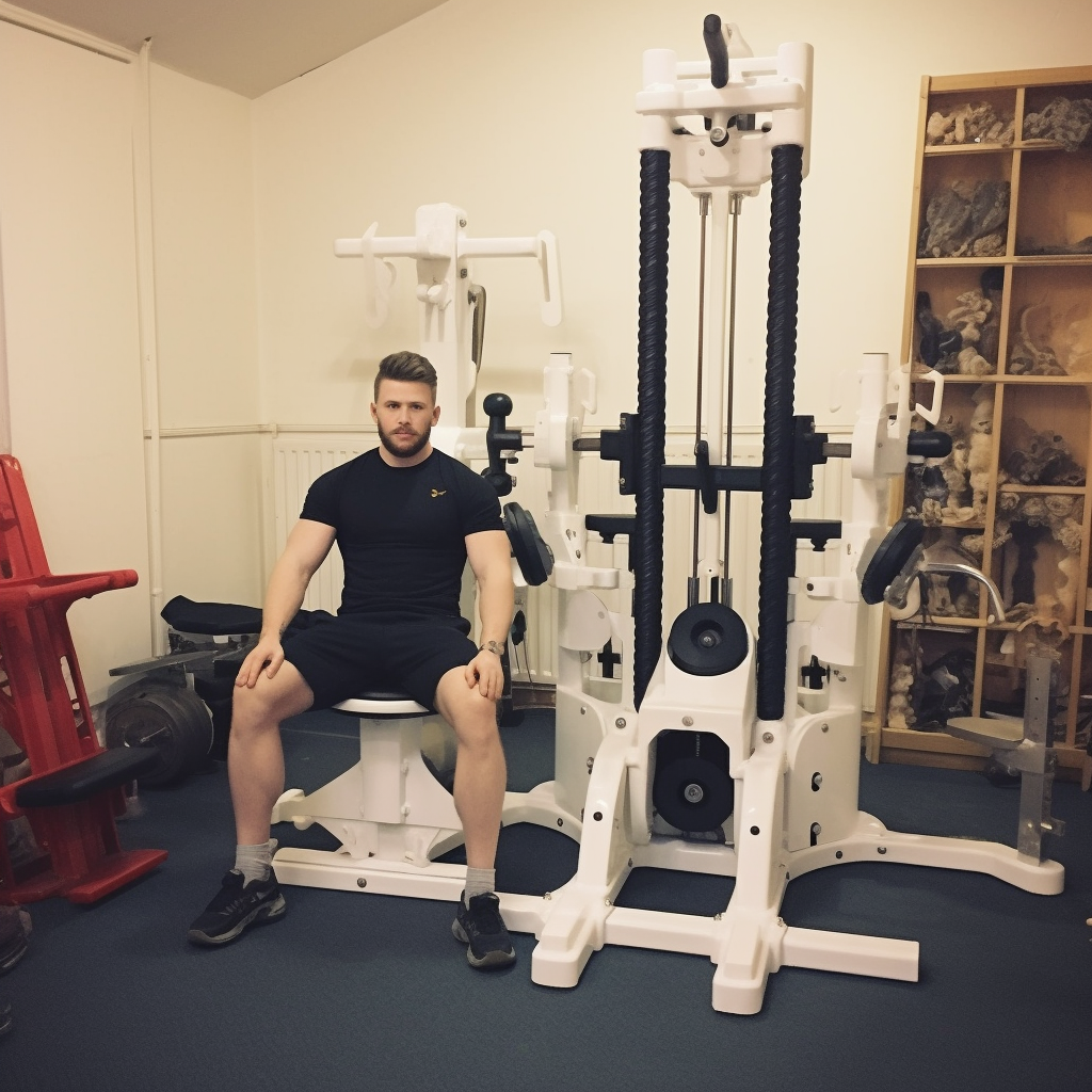 Fitness Throne made of Gym Machines