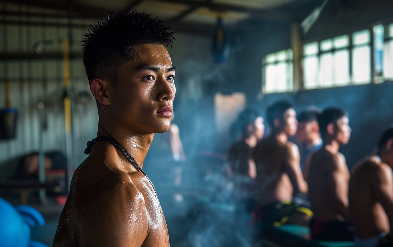 Gym Men in Philippines with Smoke