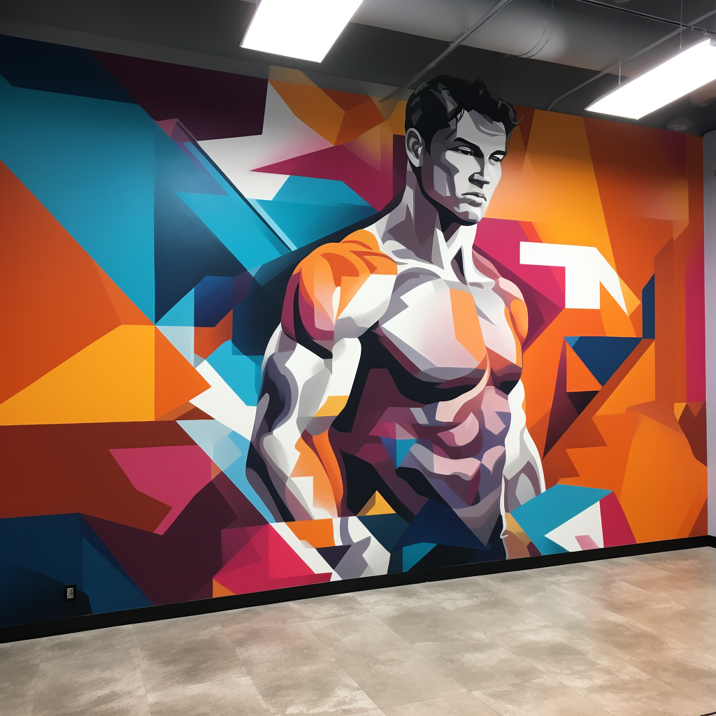 Colorful Gym Wall Mural