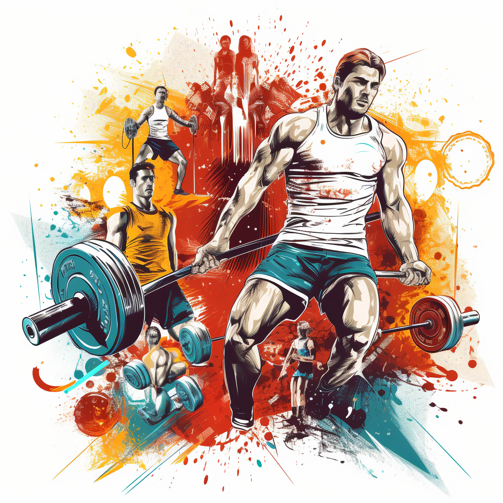 Dynamic Gym Sports Vector Art