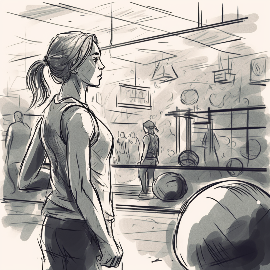 Young woman working out at the gym