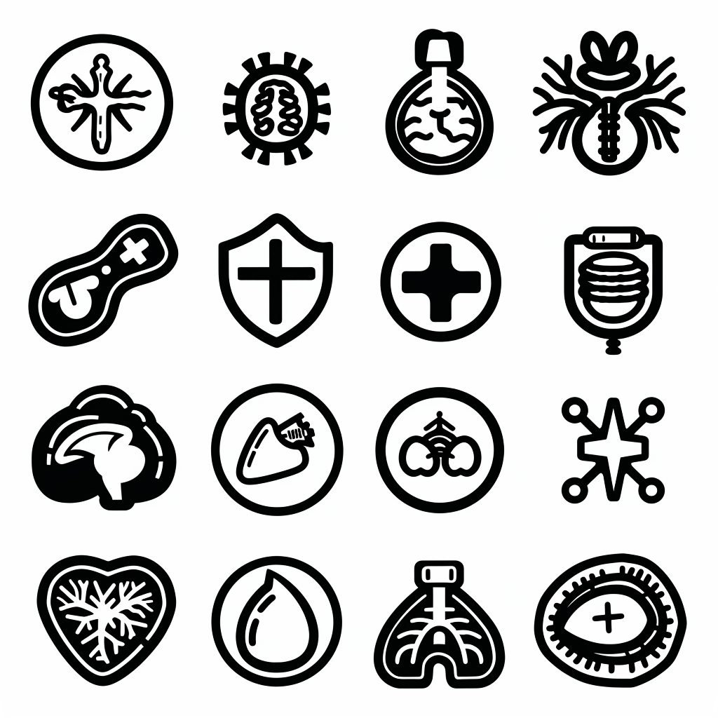 gynecologie icon shapes white