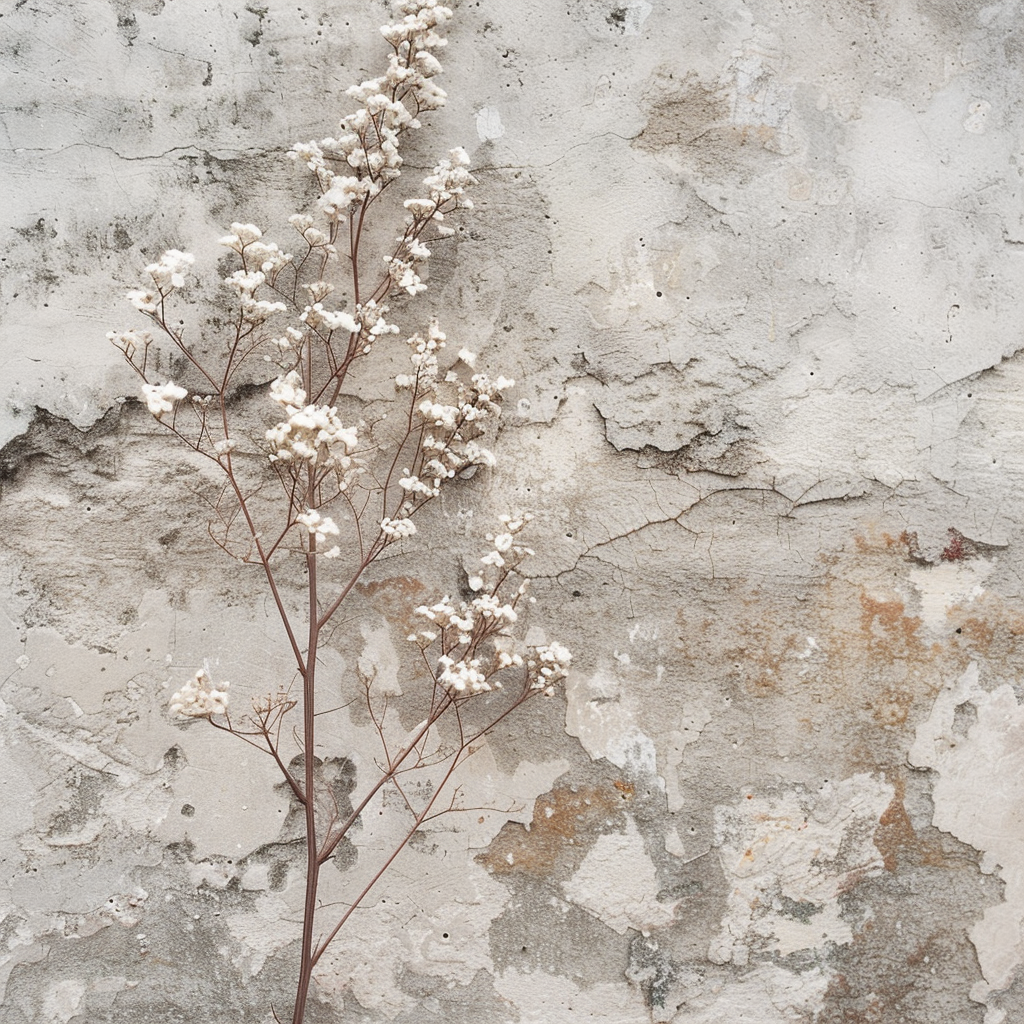 Close up of green gypsum weed plant