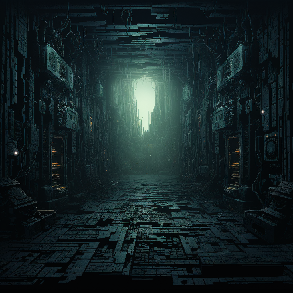 Desktop Wallpaper Background Ultra HD 8K Hacker Dark Illustration Greeble