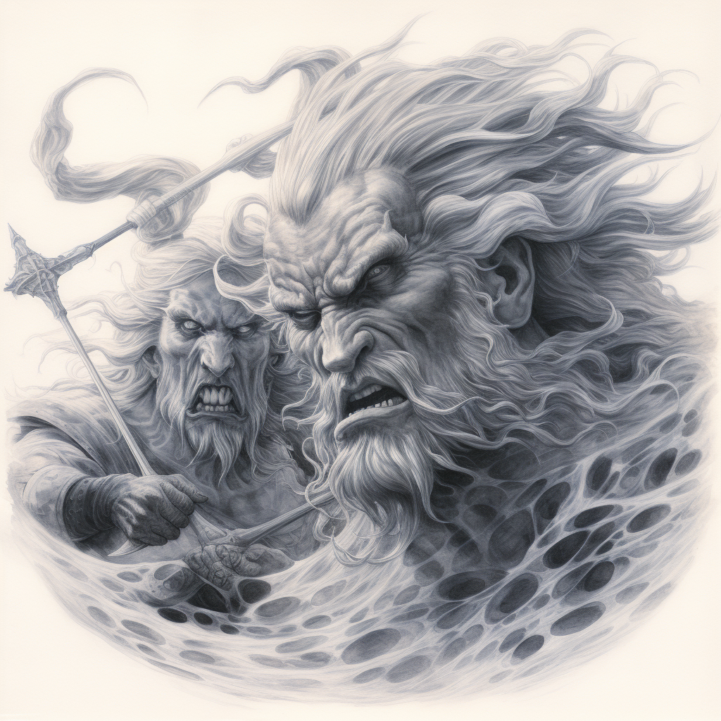 Powerful clash of Hades and Poseidon