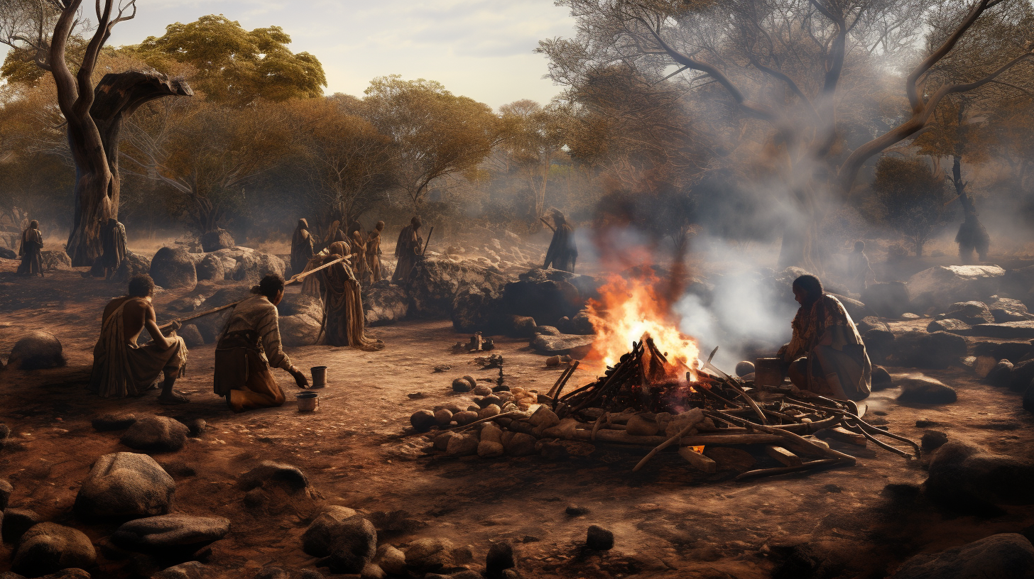 Hadza People Making Steel