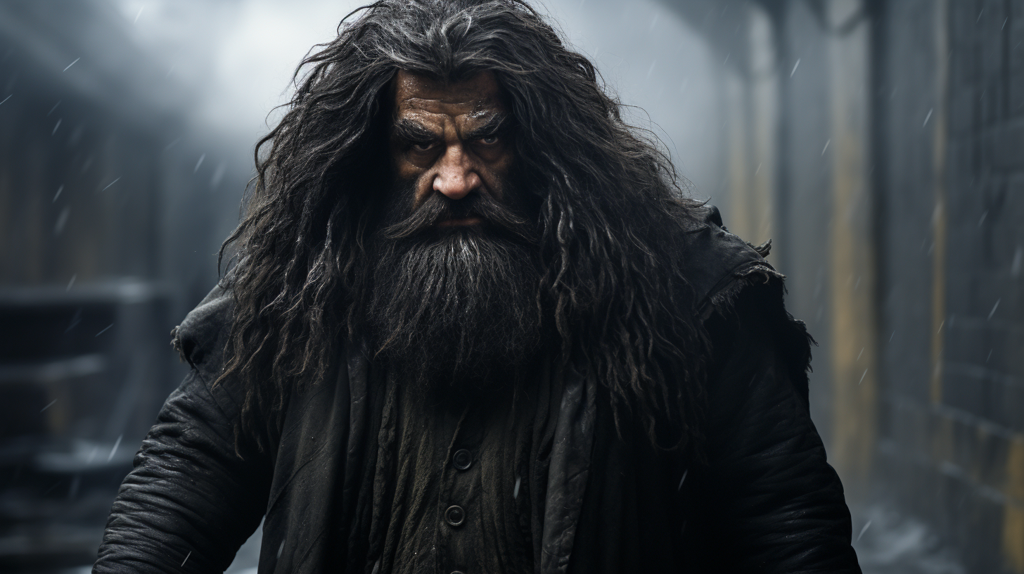 Hagrid Giant with Black Hair