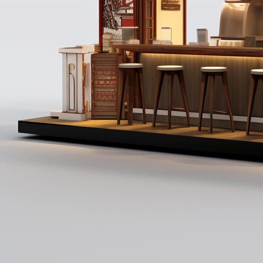 Hainanese coffee shop kiosk design