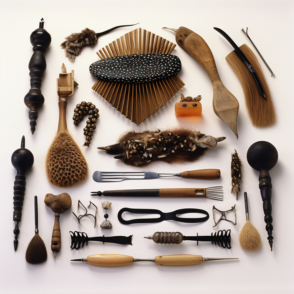 Hair tools composition with accessories