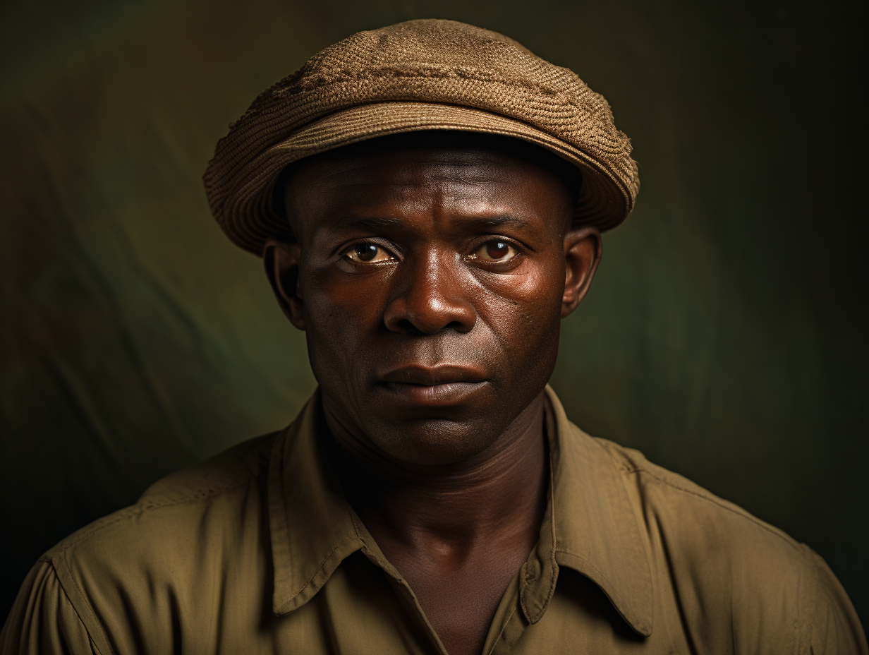 Middle-Age Haitian Man with Dynamic Lighting