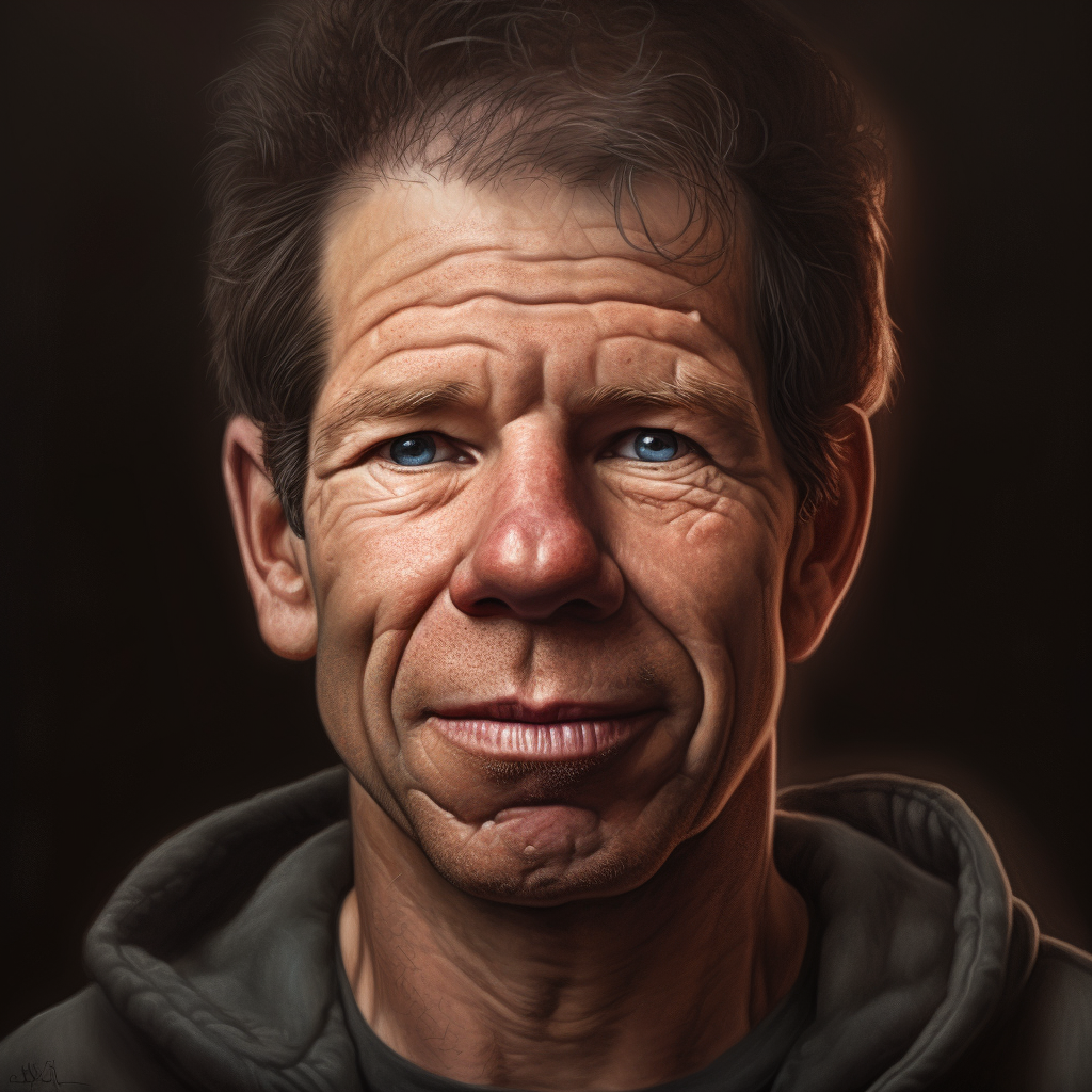 Hyper realistic portrait of Hal Finney