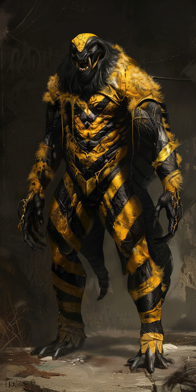 Half man bee cthulhu aggressive stare