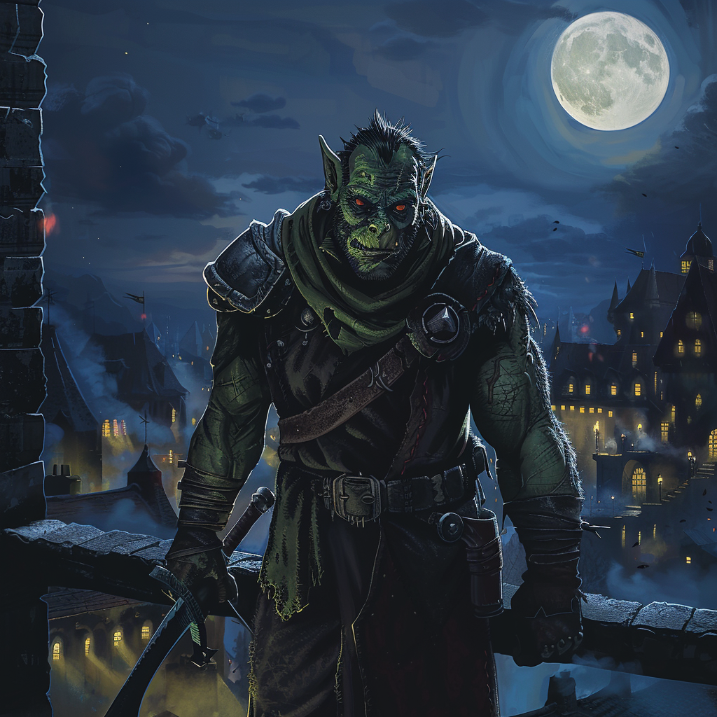 Half-Orc Assassin Baldur's Gate Art