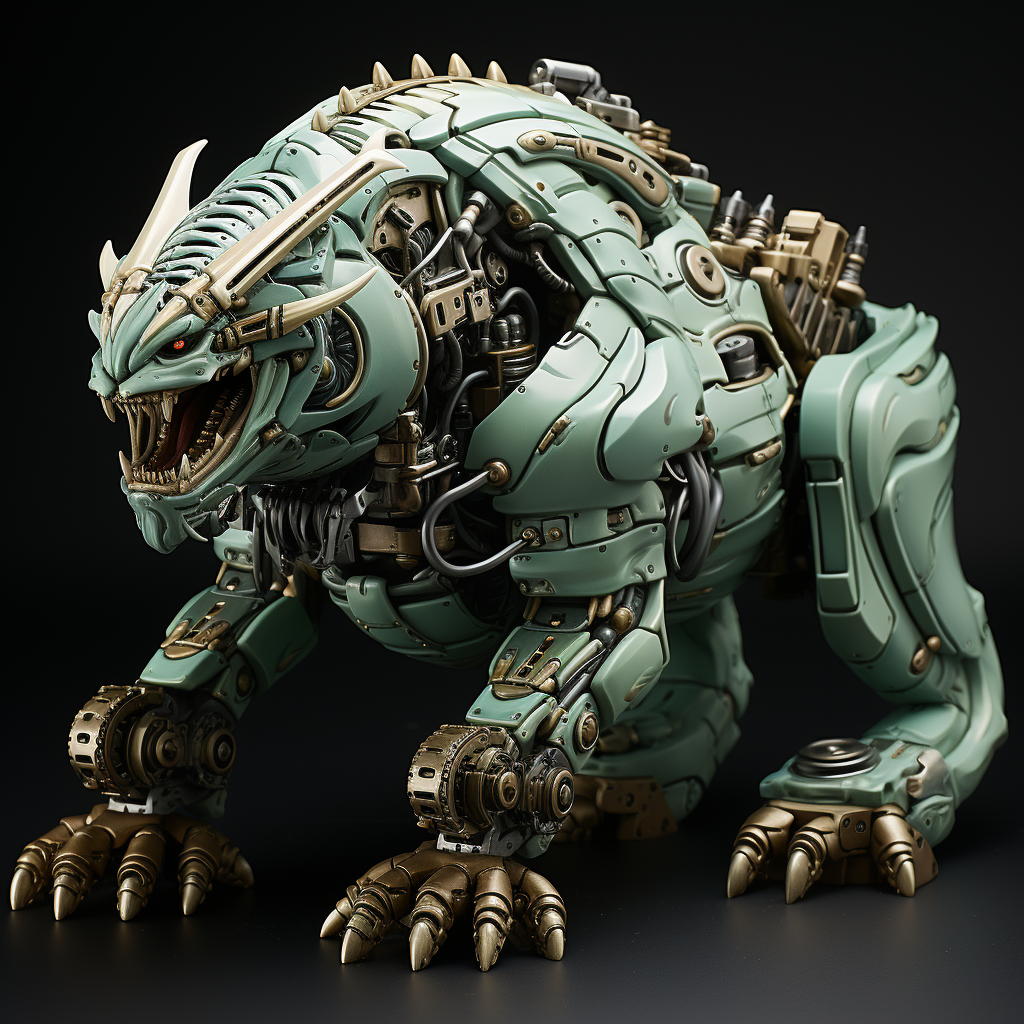 Cybernetic creature with multiple animal features