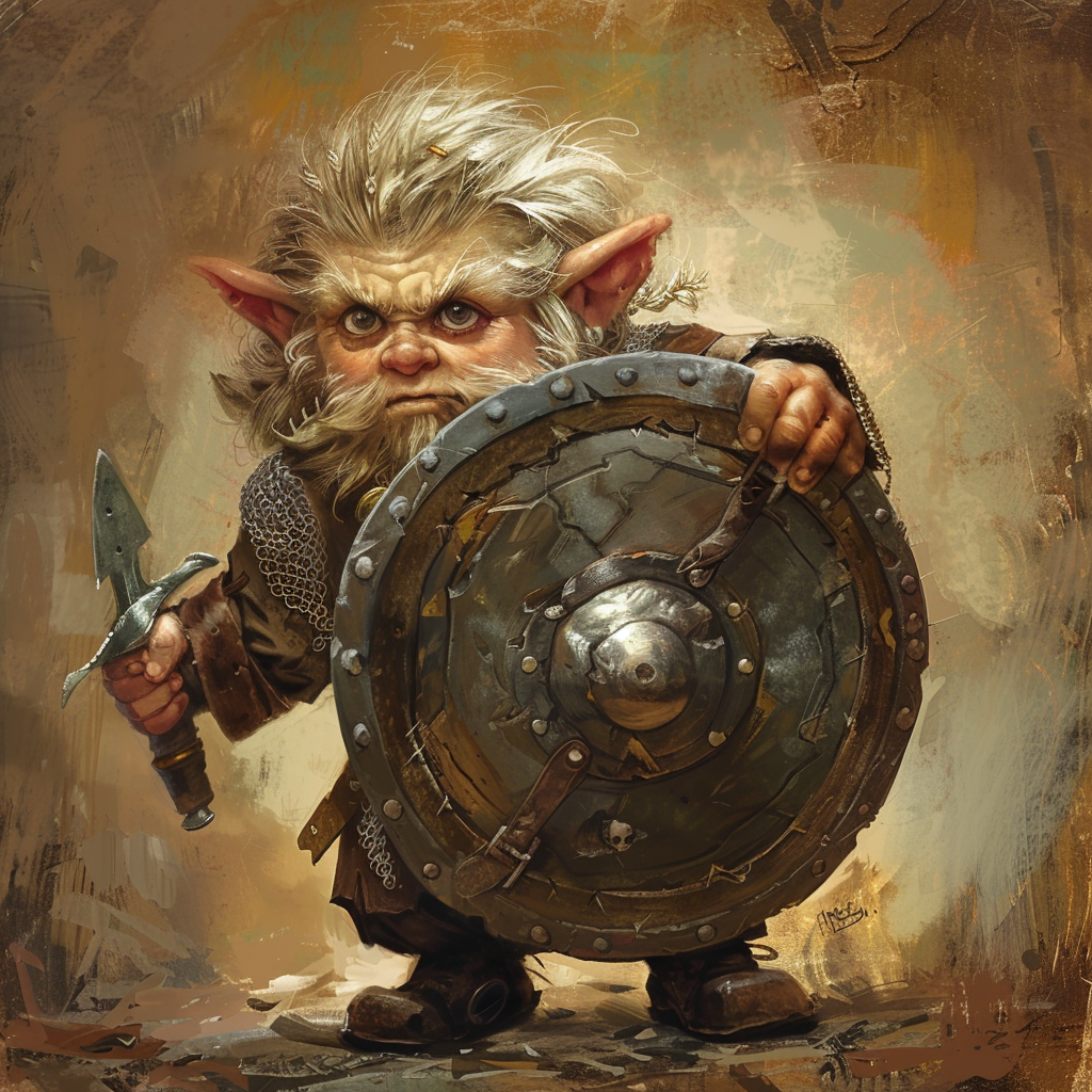 Halfling Paladin with Shield Fantasy