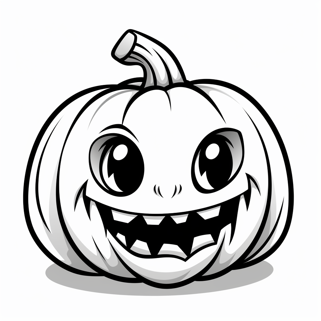 Simple Halloween Jack-o'-Lantern coloring page