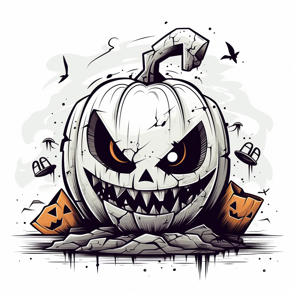 Cute halloween jackolantern character illustration