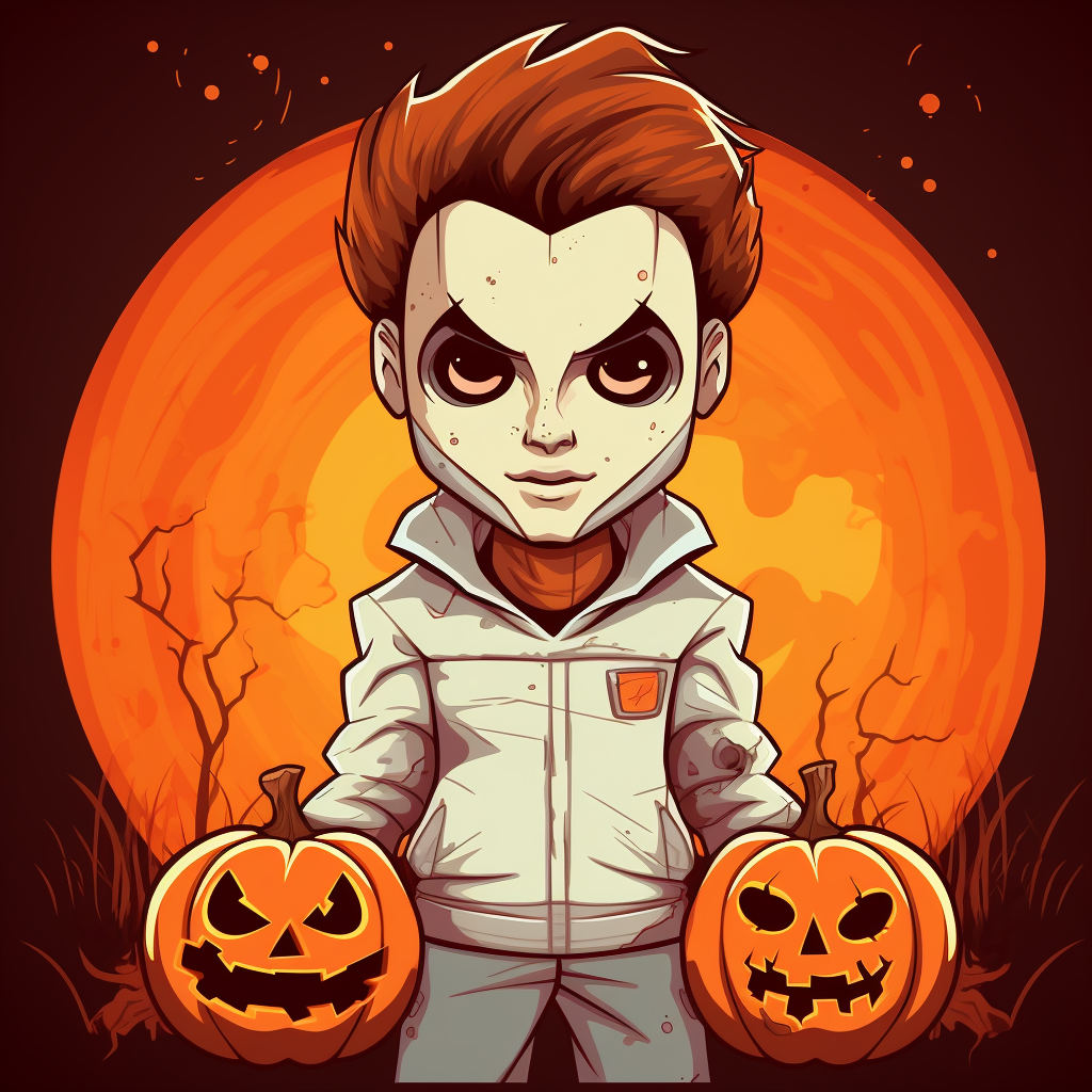 Retro Halloween Michael Myers Cartoon Costume