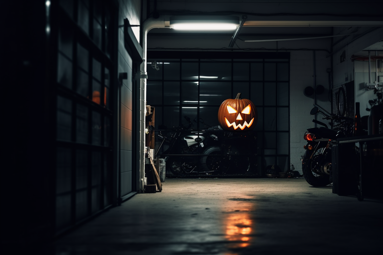 Halloween pumpkin wall décor with mirror eyes and mouth