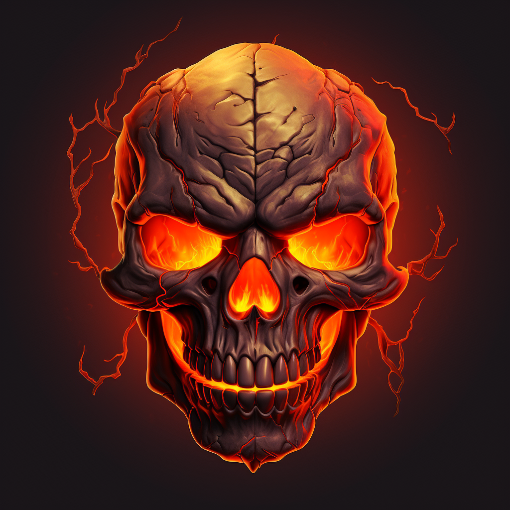 Halloween skull icon illustration