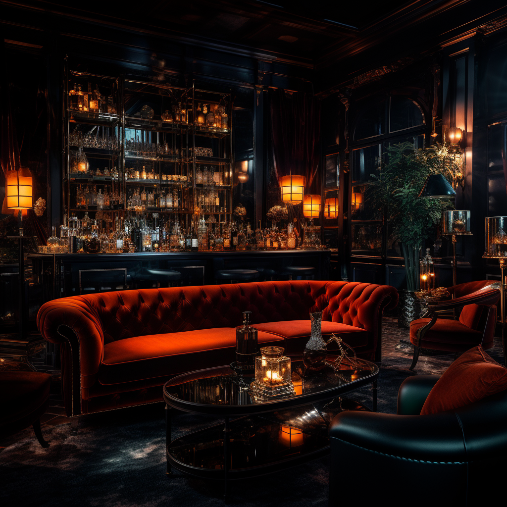 Spooky Halloween Speakeasy Interior Design