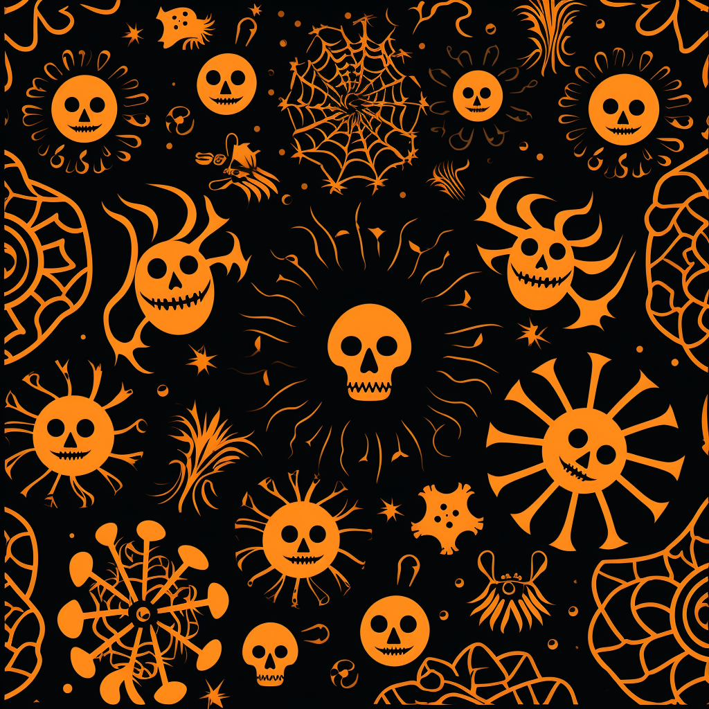 Two-Tone Halloween Stencil Pattern