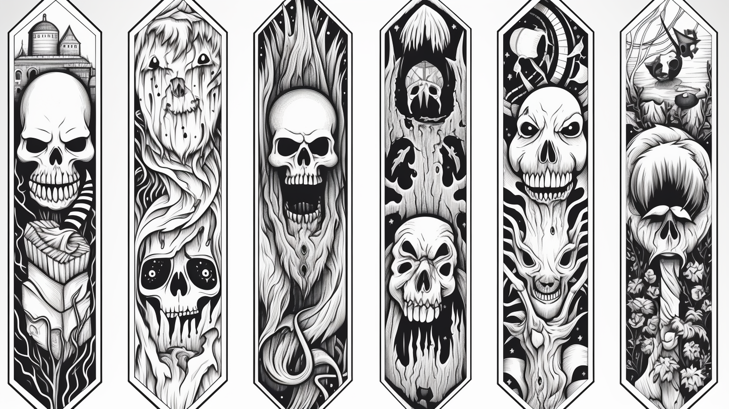 Halloween character bookmarks