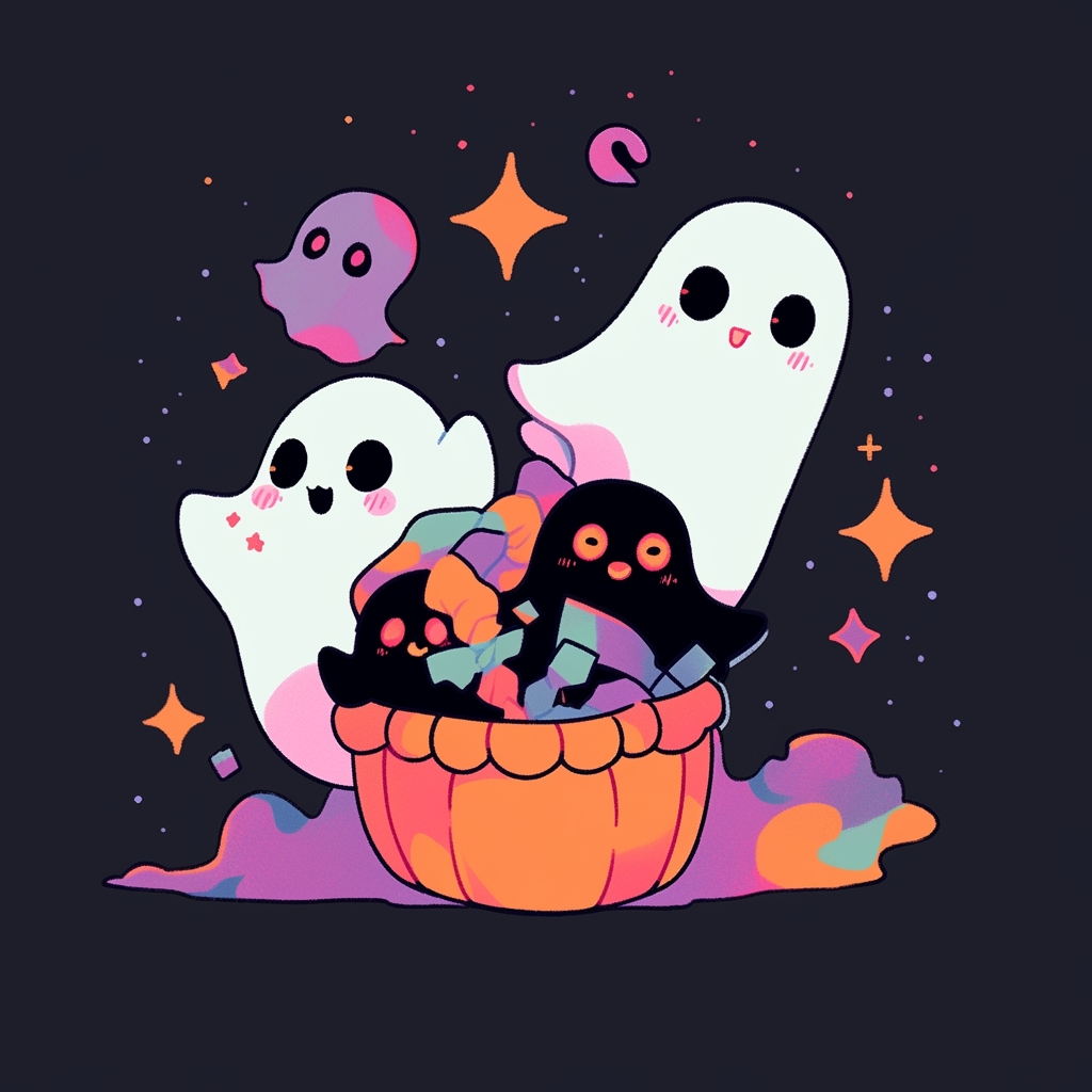 Cute Halloween Ghosts Clipart