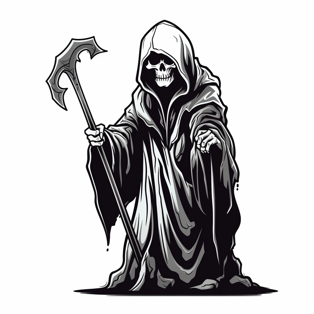 Urban Halloween Grim Reaper Cartoon