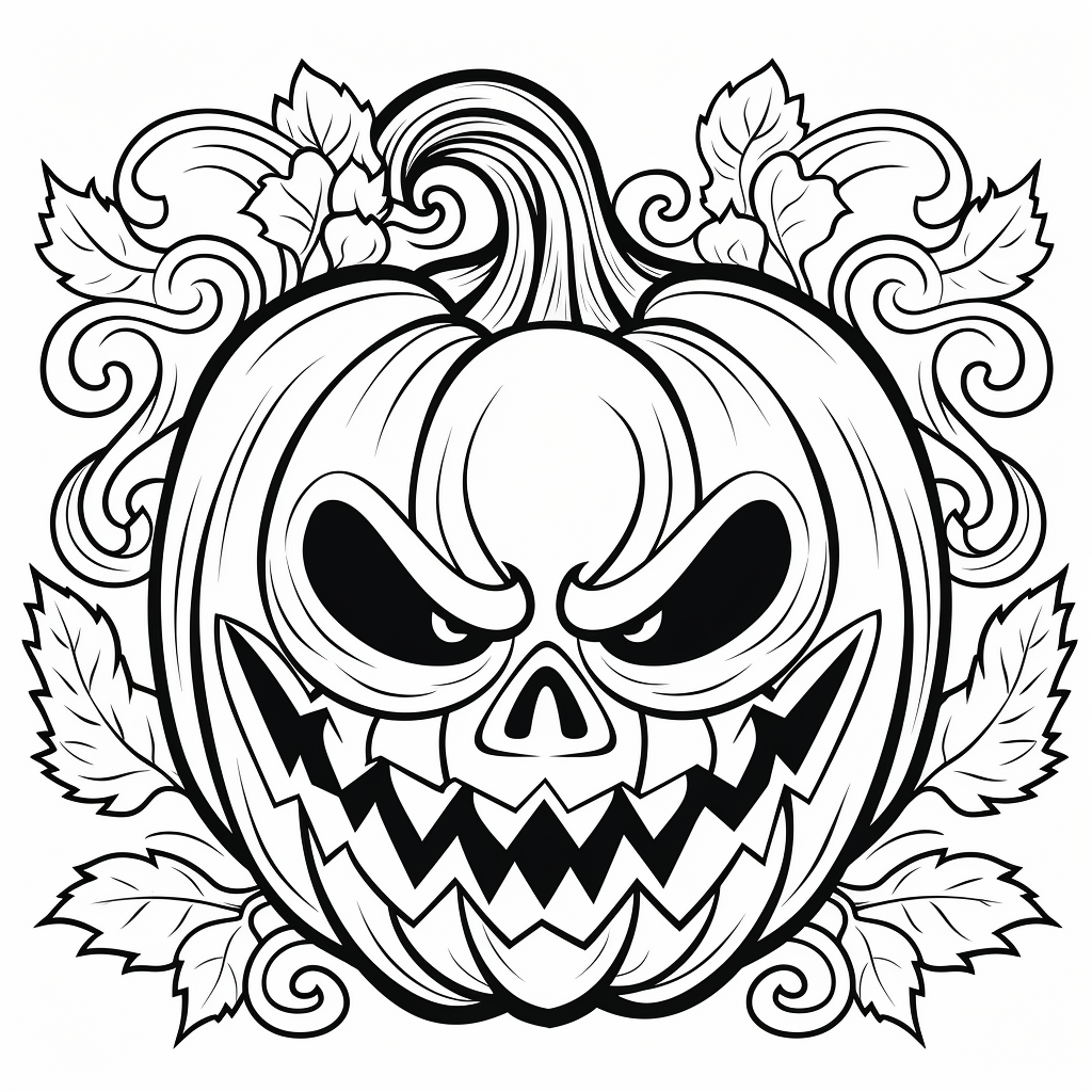 Adorable Halloween pumpkin illustration