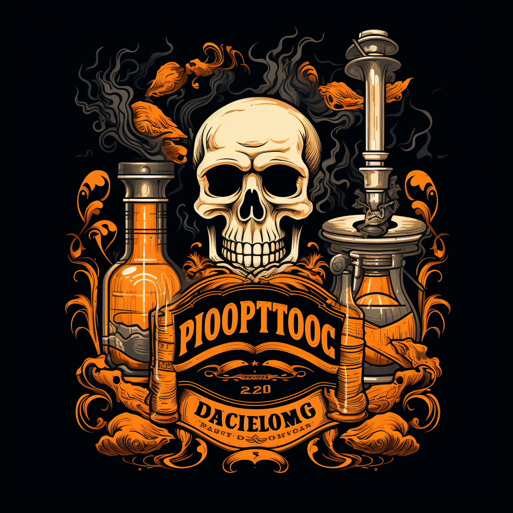 Vintage Halloween Potion Label