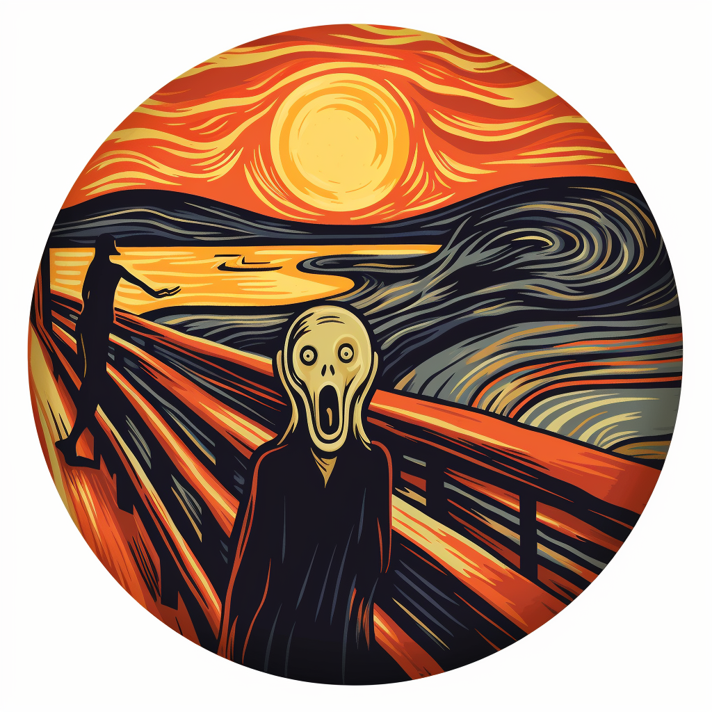 Spooky Halloween scream art