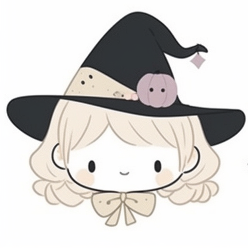 Adorable Halloween Witch Girl Emoji