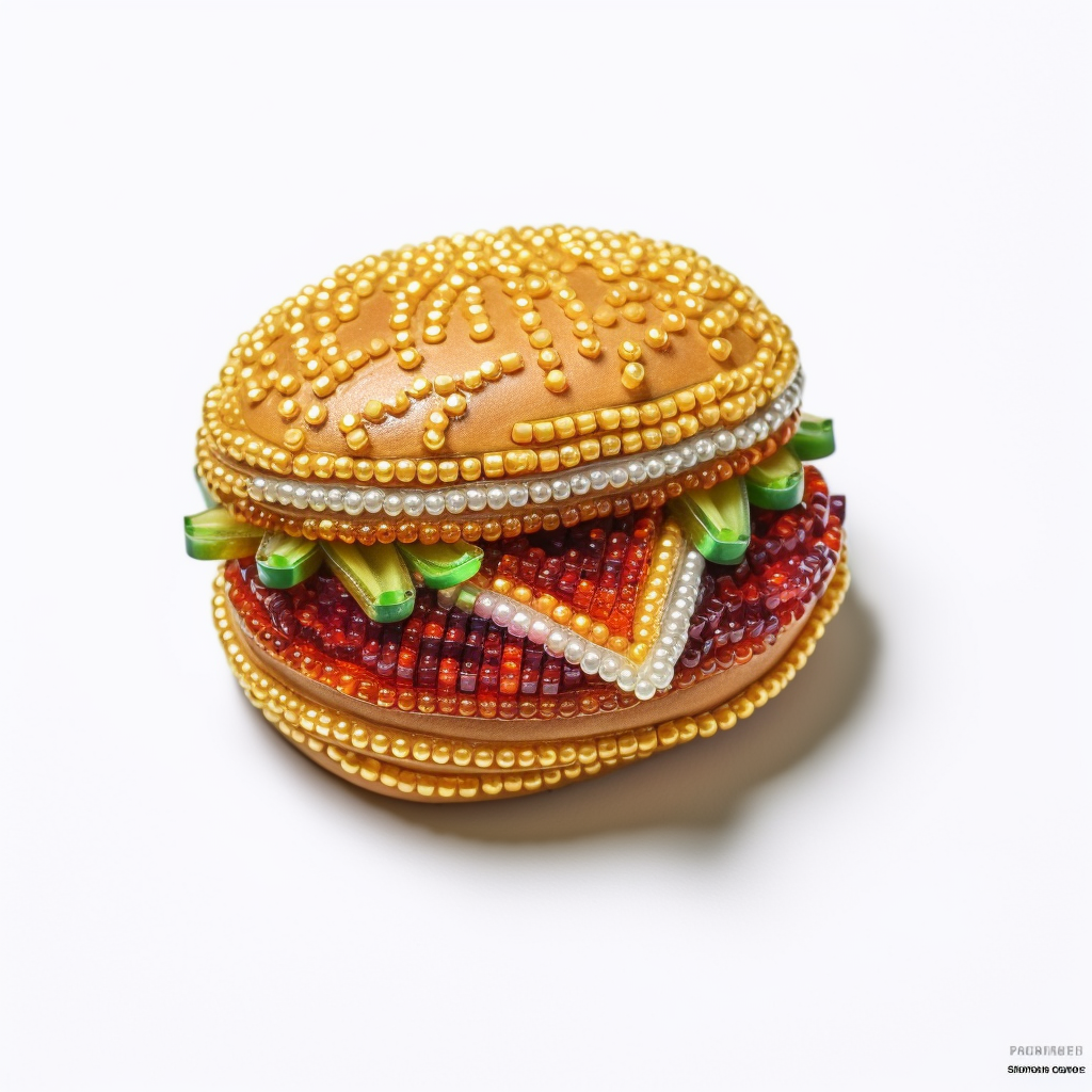 Stylish Hamburger Bead Brooch