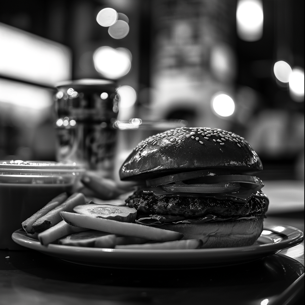 Tasty hamburgers on a plate