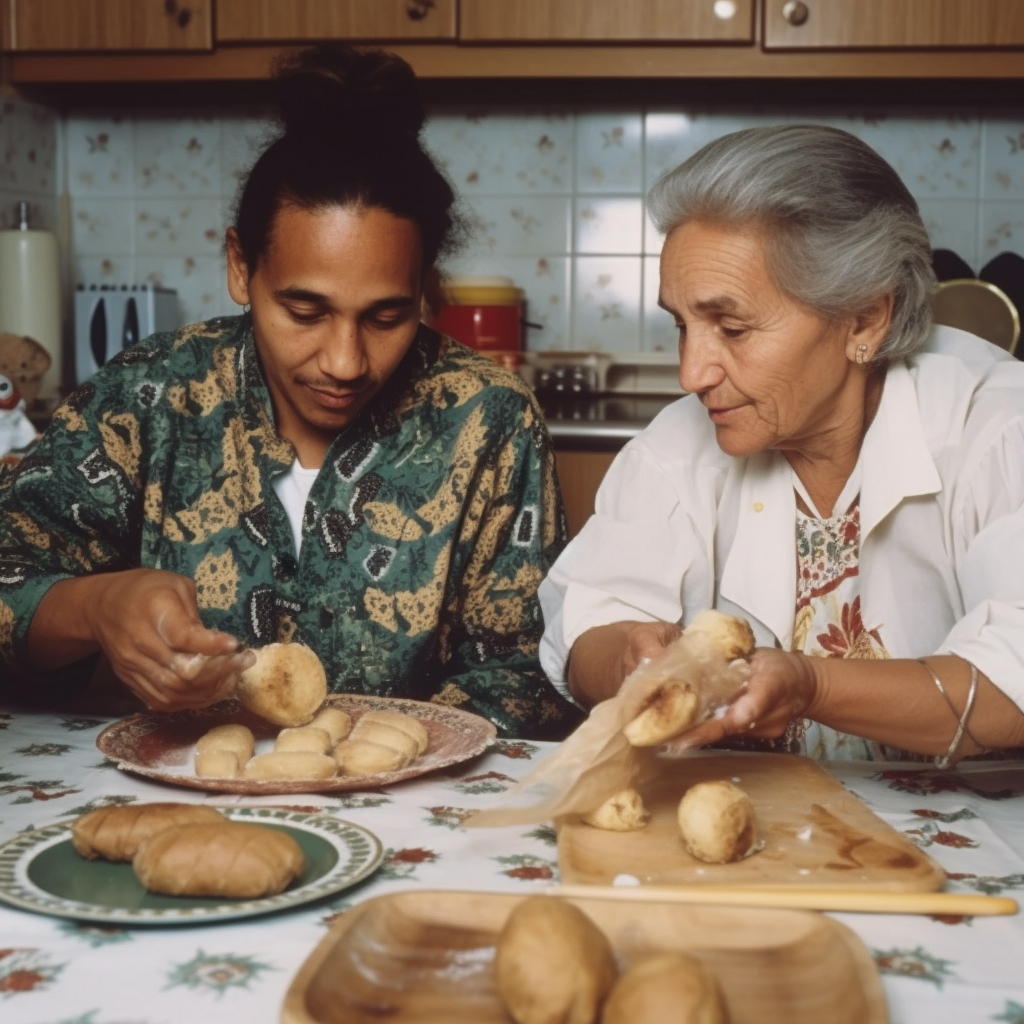 Lewis Hamilton preparing traditional Polish dumplings