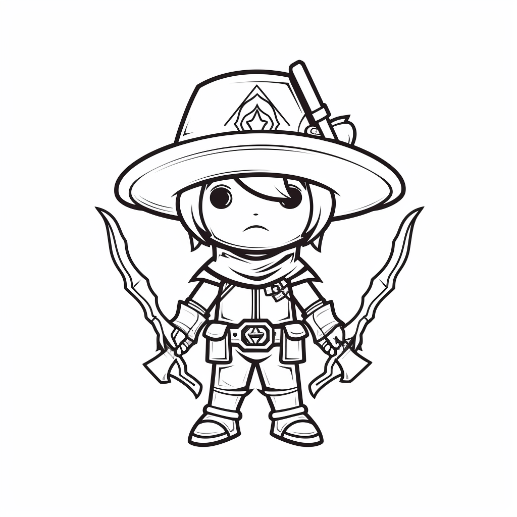 Hand-drawn DND cute cartoon ranger