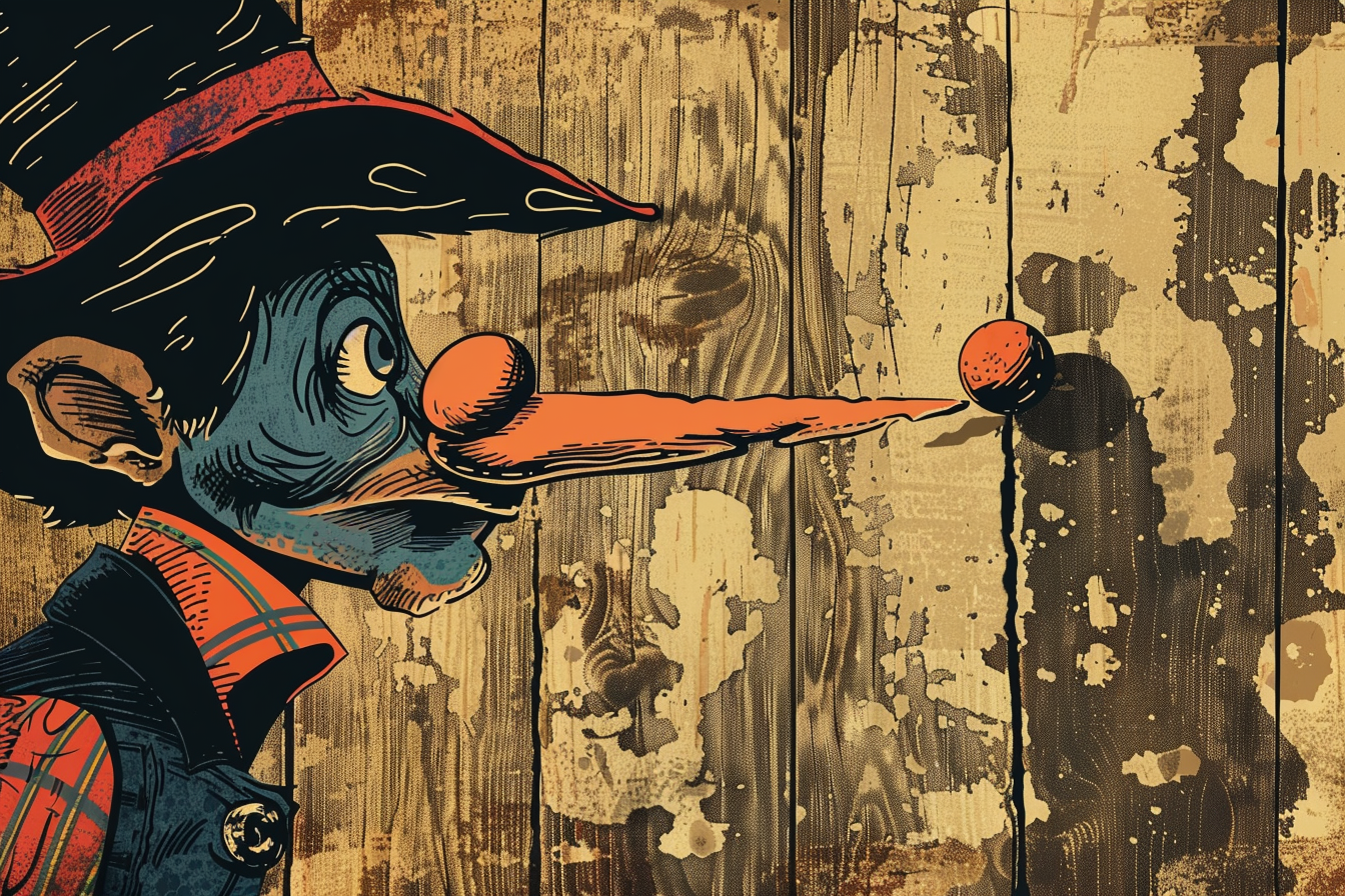 Stylized Pinocchio Dark Fantasy Illustration