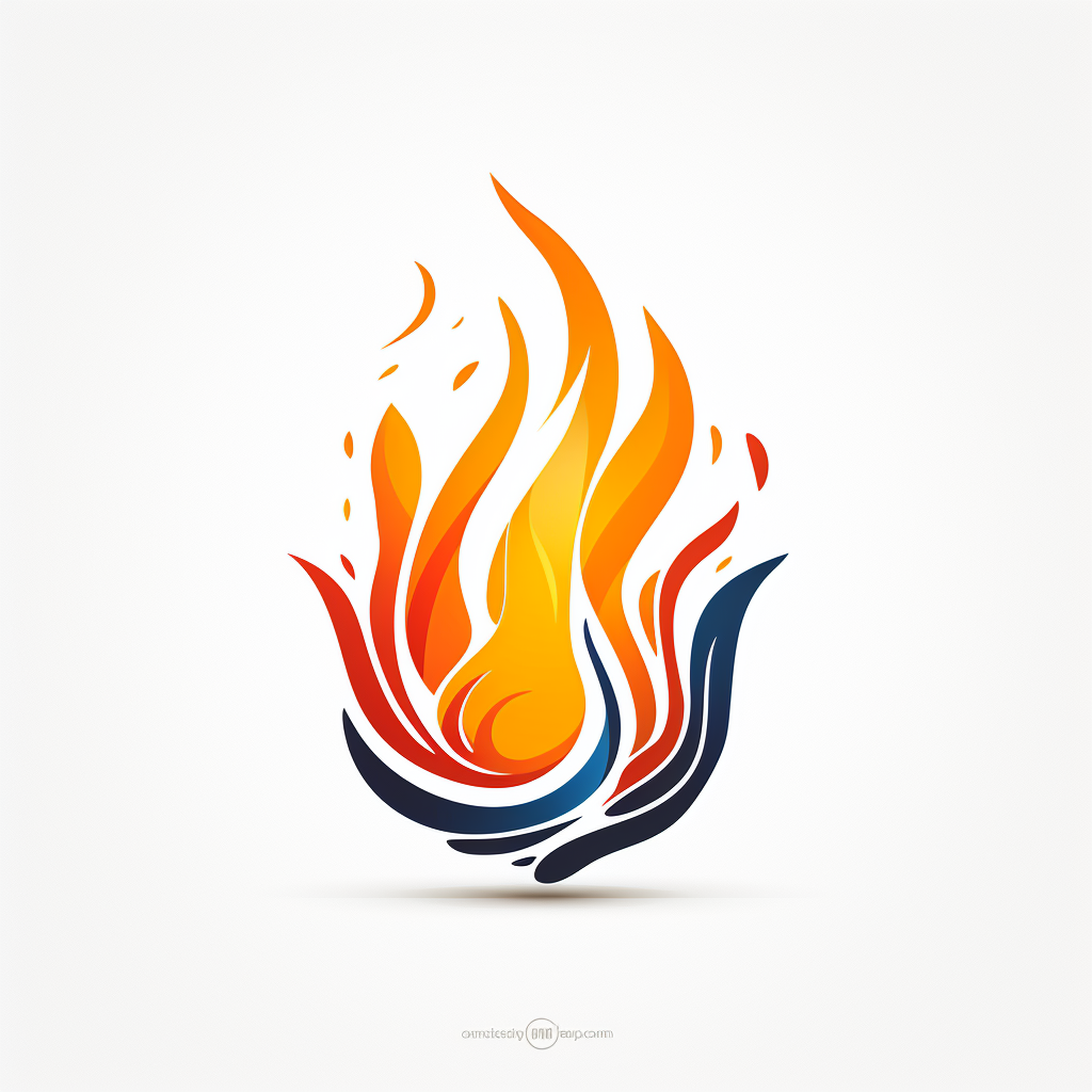 Hand Drawn Flame Logo in Color