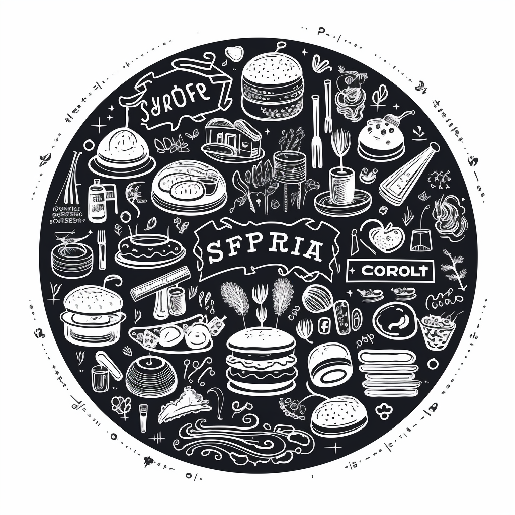 Hand-drawn meals poster illustration