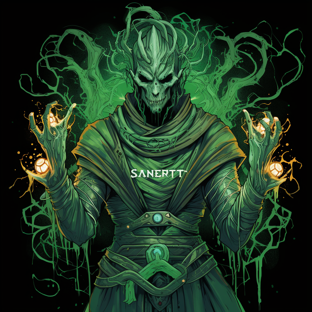 Hand drawn MTG green image