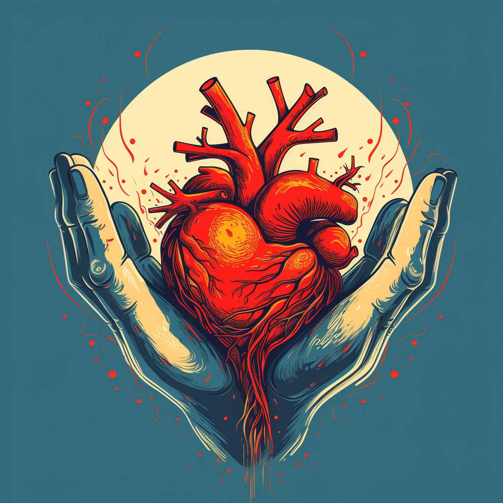 A person offering a heart