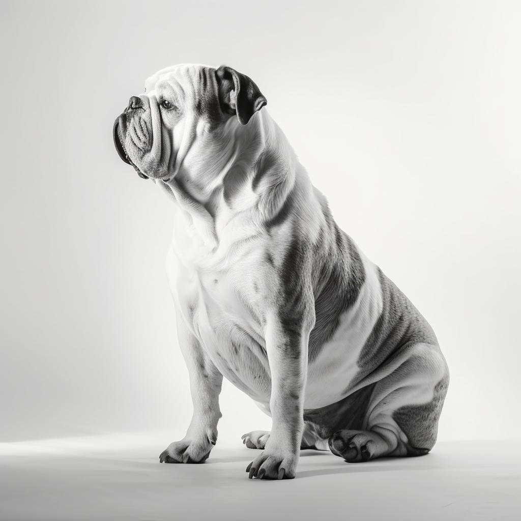 Handsome Bulldog Facing Light