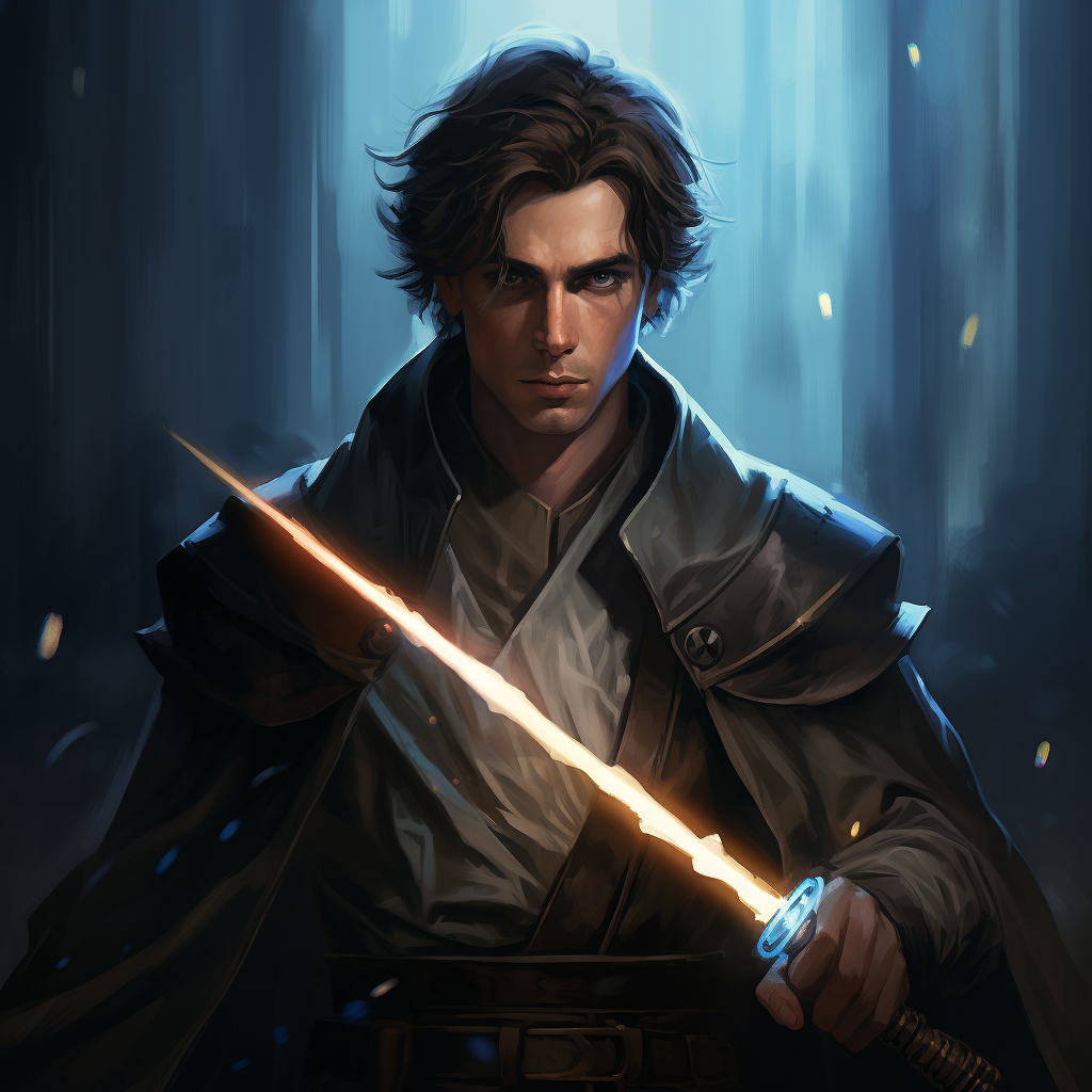 Young Jedi with Brown Hair and Hazel Eyes