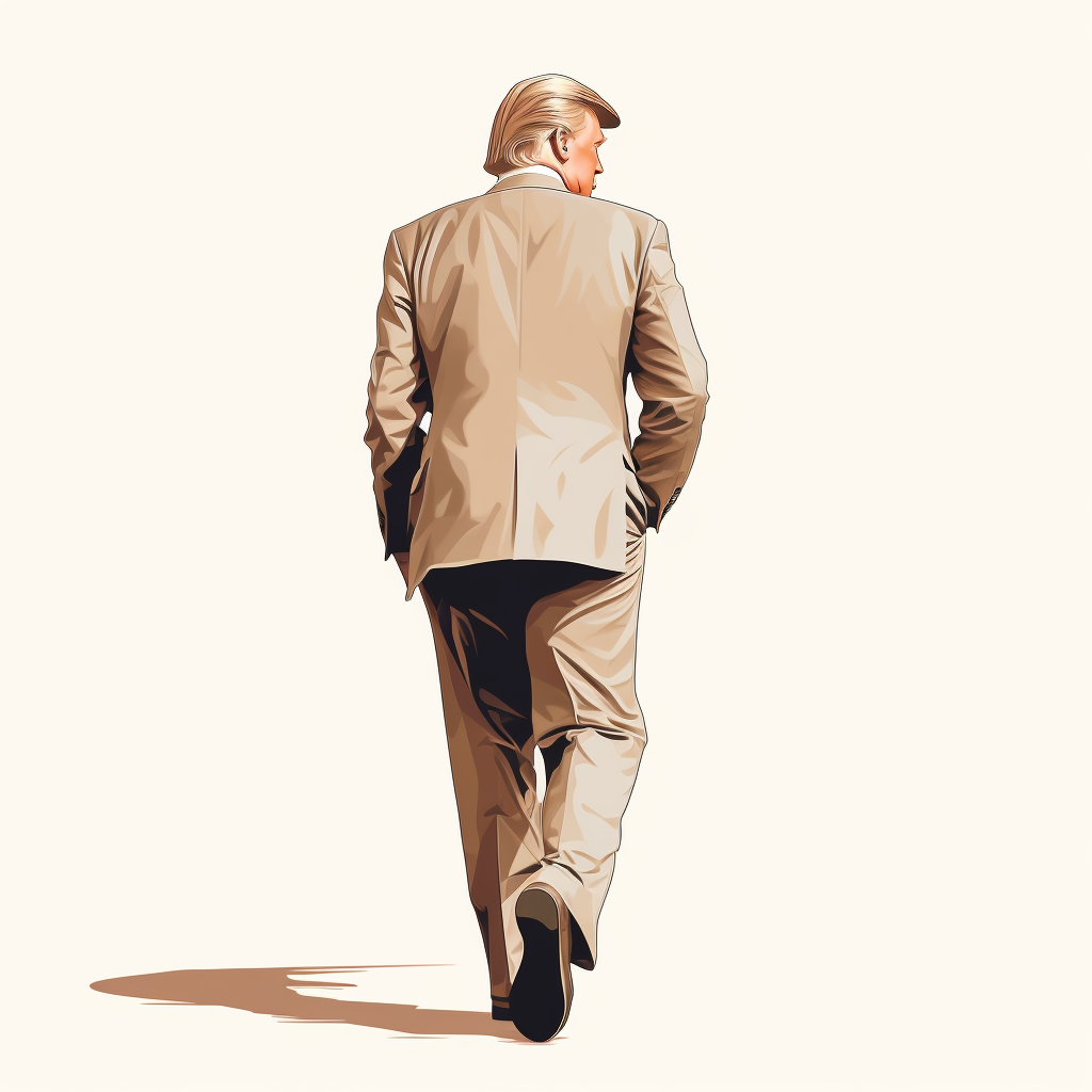 Young Donald Trump Vector Illustration