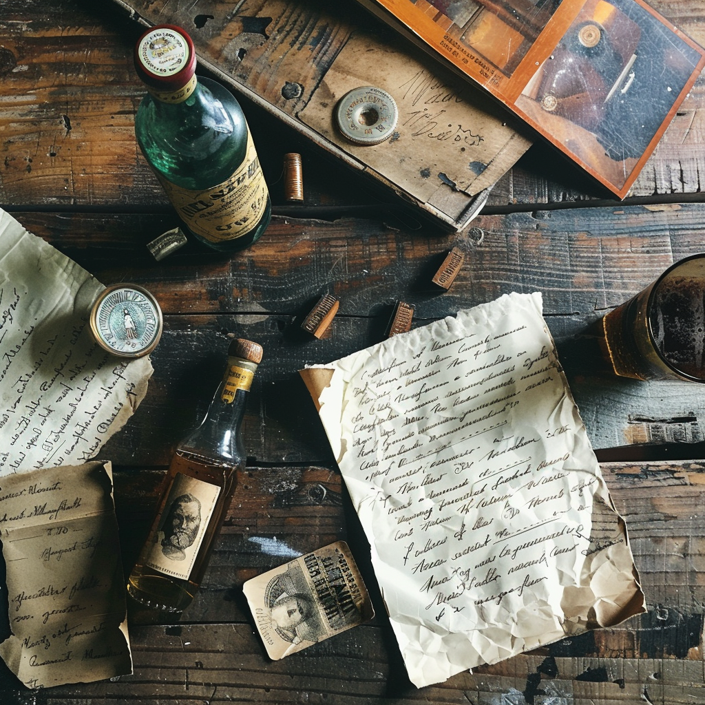 Handwritten letter on wooden desk