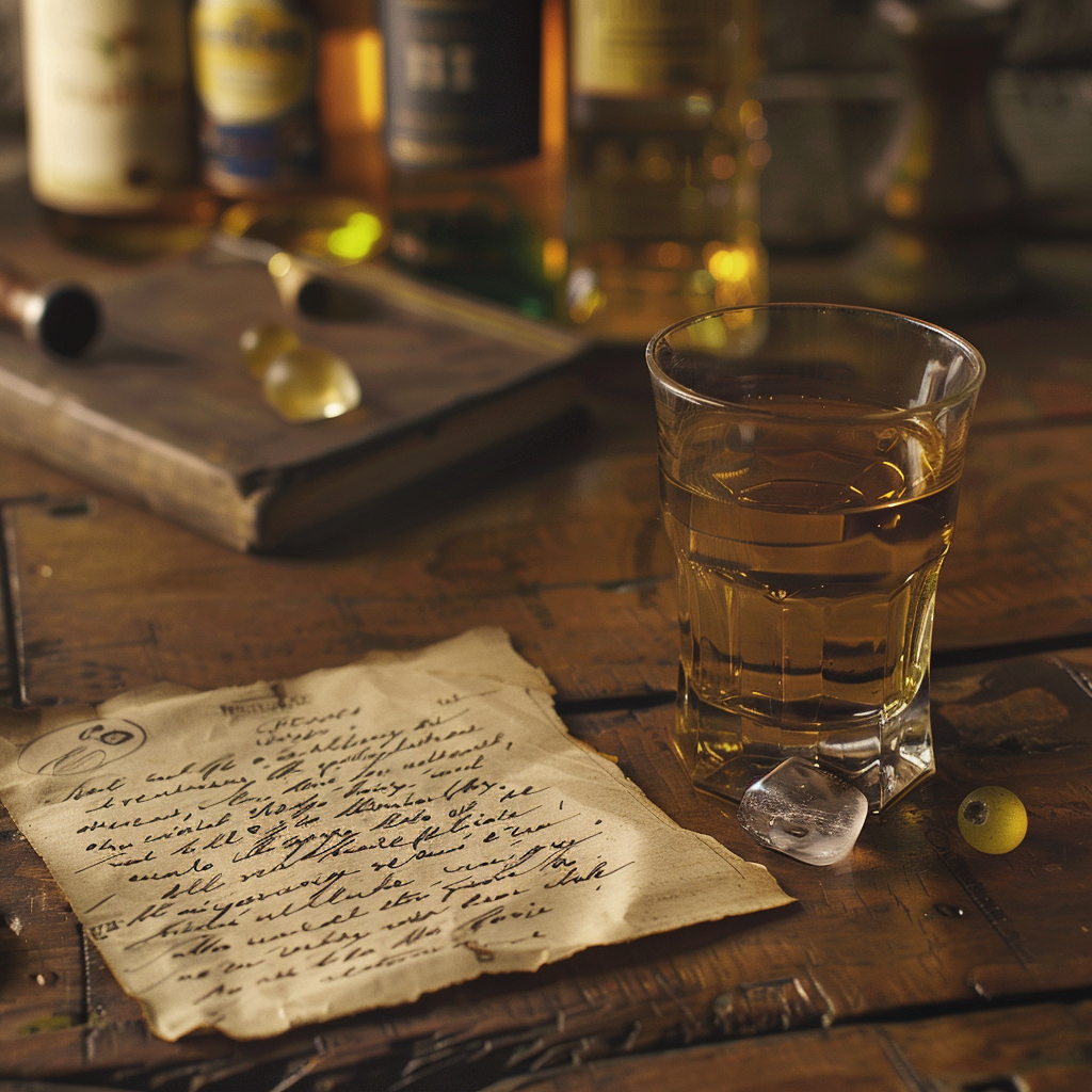 Handwritten letter on wooden desk